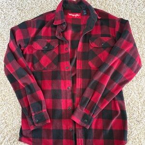 Women's Wrangler Red and Black Checkered Fleece